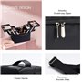 Joligrace Trousse de maquillage de voyage avec bandoulière Noir