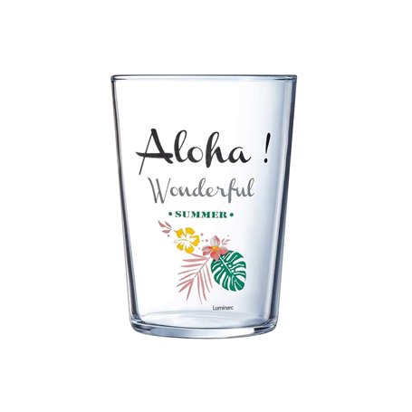 6 verres à eau 50 cl - SUMMER TIME IBISCUS - LUMINARC