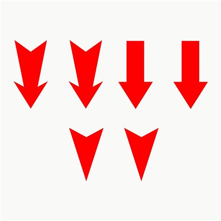 Autodomy Autocollants Flèche Remorque Crochet Tow Rally 6 Unités | Autocollant Fleche Remorquage pour la Voiture (Rouge)