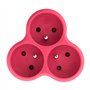 Multiprise triplite triangulaire 16A - rouge - Zenitech