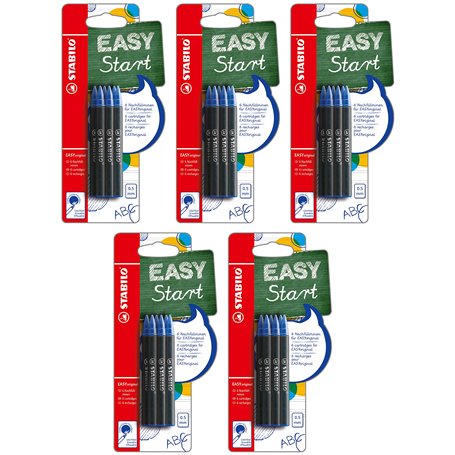 STABILO EASYoriginal Lot de 5 paquets de 6 cartouches d'encre à remplir