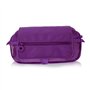 Trousse Scolaire Triple avec Grandes Poches Intérieures et Fermeture Éclair Individuelle (Pourpre)