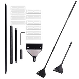 Coolty 66cm Algues Grattoir pour Aquarium avec 10pcs Acier Inoxydable Lames de Rechange, Outil de Nettoyage kit Aquarium en Verr Coolty 66cm Algues Grattoir pour Aquarium avec 10pcs Acier Inoxydable Lames de Rechange