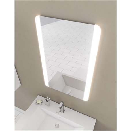 AURLANE Miroir Salle de Bain LED Auto-éclairant Border Lines 70x45
