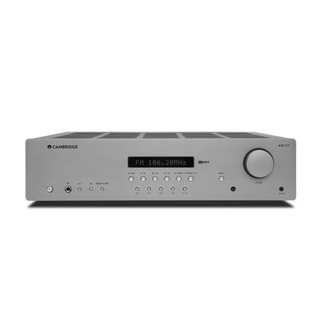 Cambridge Audio AXR100 - Récepteur stéréo Hi-FI séparé de 100 Watts avec scène Phono intégrée Radio FM/AM et Bluetooth 5.0 - Gri