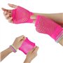 Kulannder Femmes 80s Neon Lace Bracelet Boucles d'oreilles Gants en Résille Collier Bracelet pour Retro Fashion Années 80 Costum