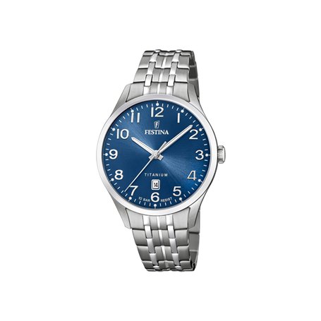 Montre FESTINA pour Homme F20466/2 Calendario Titanium Boîtier en Titane Titane Bracelet en Titane Gris