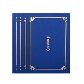 TOYANDONA Lot de 4 porte-certificats pour diplômes A4 Bleu marine 30