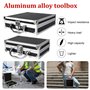 JoyFan Mini boîte à outils portable en aluminium pour transporter des artisans et voyage (Noir, 180 x 110 x 55 mm)