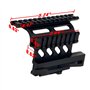FOCUHUNTER Monture Tactique Double à Rails Creux en métal AK74 Montage sur Rail de Lunette latérale Support de Picatinny Double 