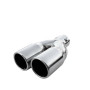 Autohobby 7294 Double Universel Embout D'echappement Acier Inoxydable Sport Universel Chrome Tuning Double fa?ade Silencieux Aci