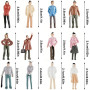 100 Pièces Modèles de Figurines pour Trains Architecturaux - Personnes en Plastique Assises et Debout pour Scènes Miniatures, Éc