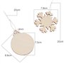40pcs Embellissements en Bois Noël à Suspendre Ornements de Pendentifs en Forme Flocon de Neige Rond Boule Tranches de Bois Arti