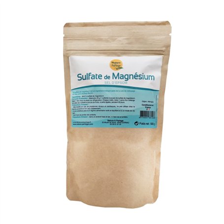 Sulfate de magnésium (Sel d'Epsom) - 500 g - Utile en cas de Fatigue