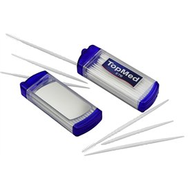 TOPMED ETS Lot de 100 cure-dents en plastique avec miroir (2 boîtes de 50 unités) - Couleur aléatoire