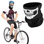 ZKSMNB Lot de 3 Tours de Cou sans Coutures pour Moto, vélo, randonnée, Ski, Halloween (Blanc et Noir)