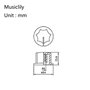 Musiclily Pro Métrique 18 Splines 2 Gros et 1 Petit Boutons de Potentiomètres Jazz Bass Knobs Set pour l'Asie Import Basse Split