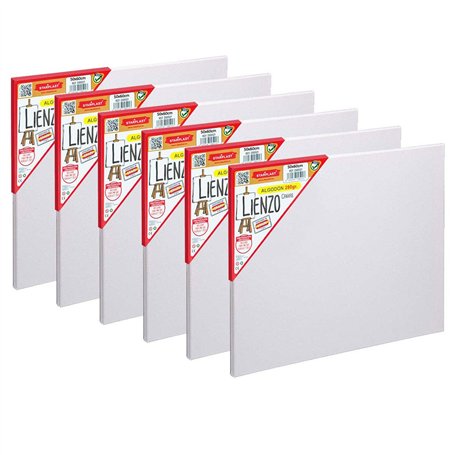 SET 6 TOILE PRE-ETENDUE STARPLAST - Toile à peindre