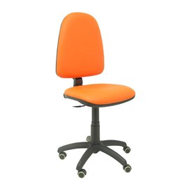Piqueras y Crespo Chaise Ayna Simili Cuir Orange Roues parquet