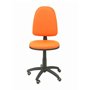 Piqueras y Crespo Chaise Ayna Simili Cuir Orange Roues parquet