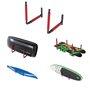 QLS Coffre de toit BOX1 - Support mural - Pour planche de surf, ski, outils de jardin - Support de matériel de sport - 57,5 x 24