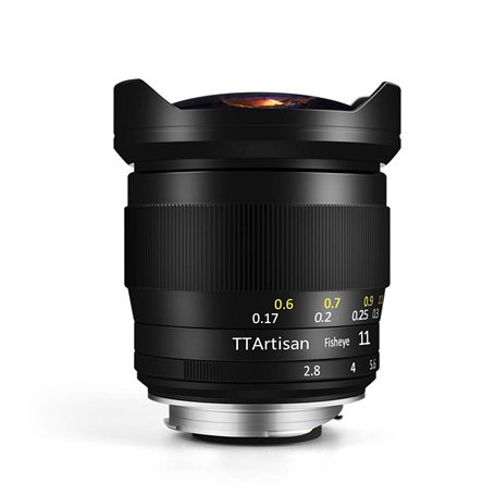 TTArtisan Objectif d'appareil photo Full Fame Fisheye 11 mm F2.8 compatible avec les appareils photo Canon R Mount comme EOSR EO