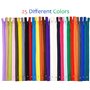 Tweal Nylon Fermetures Éclair,Fermeture à Glissière en Nylon pour Coudre et Artisanat 25 Couleurs 23CM