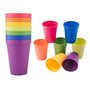 DMZK 8Pcs Gobelets Arc en Ciel Tasses en Plastique pour Enfants, Tasses Portables pour Le Voyage