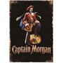 Captain Morgan Métal Mur Affiche Vintage Étain Mural Signe Décorative Rétro Plaque pour Métallique Panneau Bar Cafés Hôtel Jardi