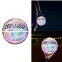 ALLOMN Basketball Lumineux, Basket-Ball Rougeoyant NO.7 de Jeu de Nuit Réfléchissant Brillant de Rue PU avec Le Sac de Boule, Go