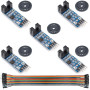Youmile 5 Pcs Capteur De Mesure De Vitesse LM393 Module De Mesure De Vitesse Tachy Capteur Slot Type IR Optocoupleur pour MCU RP