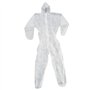 Dapetz ® Lot de 20 combinaisons de protection jetables en papier blanc avec capuche en polypropylène PPE poignets élastiques fer