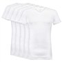 Wallenberg Lot de 1 à 5 Maillots de Corps à col en V pour Homme - Blanc - Large