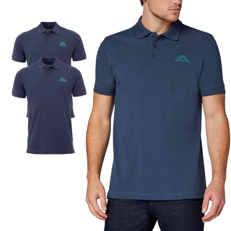 Kappa - Lot de 2 polos Venist pour homme - Avec logo imprimé - Polo basique à manches courtes pour le sport