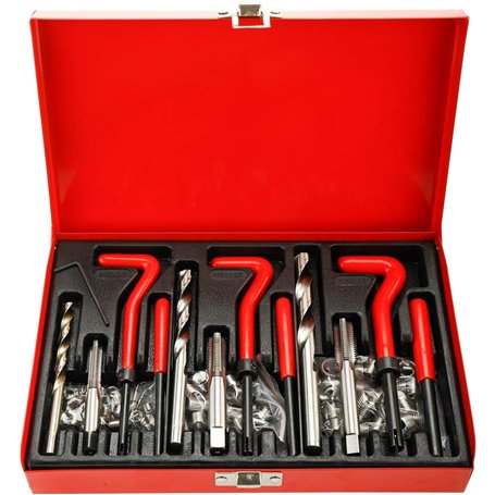 FreeTec Helicoil Kit de réparation de filetage 88 pièces pour moteur de voiture M6 / 8 / 10