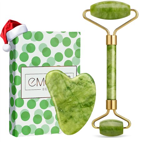 Jade Roller Gua Sha Visage Rouleau Face Facial pierre veritable Kit Massage Set Soin de la peau pour Anti-âge Réduire Les Rides