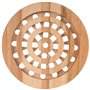 Creative Home Dessous de Plat Bois Rond | 19,5 x 19,5 x 1,5 cm | Protecteur de Table, Surface et Comptoir | Bois de Hêtre Nature