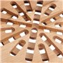 Creative Home Dessous de Plat Bois Rond | 19,5 x 19,5 x 1,5 cm | Protecteur de Table, Surface et Comptoir | Bois de Hêtre Nature