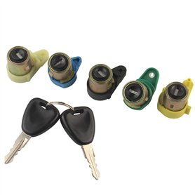 5 serrures de porte compatibles pour Kangoo 1 et Nissan Kubistar (1997-2009) Barillet de porte avec double de clés | 7701472590  5 serrures de porte compatibles pour Kangoo 1 et Nissan Kubistar (1997-2009) Barillet de porte avec double de clés | 7701472590