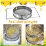 HunterBee Miel - Tamis à double abeille en acier inoxydable - Filtre à déchets - Pour l'apiculture