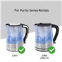 SPARES2GO Filtre anticalcaire compatible avec Russell Hobbs bouilloire 22850 22851 Purity (Blanc)