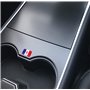 Biomar Labs® 2 x 3D Flexibles Autocollant Stickers France Libre Drapeau Français de la Résistance Général de Gaulle Flag Croix d