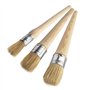 Lot de 3 pinceaux de peinture à la craie en poils naturels ronds pour meubles