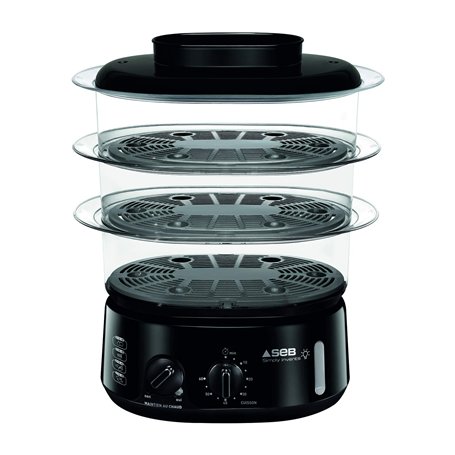 Seb Simply Invents Cuiseur Vapeur 3 bols Capacité modulable Maintien au chaud Noir VC110800