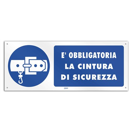 Panneau 30 x 12 cm – Il est obligatoire pour la ceinture de sécurité.