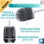 Brosse WC en Silicone & Support Mural | JaMoonLBV JmL® Marque Française | Nettoyage Hygiénique Facile | Balai de Toilette | Bala