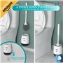 Brosse WC en Silicone & Support Mural | JaMoonLBV JmL® Marque Française | Nettoyage Hygiénique Facile | Balai de Toilette | Bala