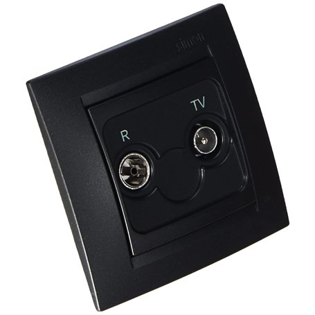 Simon Base Antenne 45 x 80 x 80 mm 2 Prises à encastrer intermédiaire Graphite