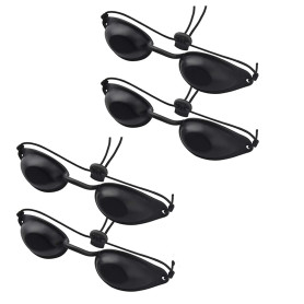 QHFlashbuy Lunettes Bronzage,4 Pièces Lunettes de Sécurité Solarium,Luminothérapie Solariums et Lampes UV Convient à la Clinique