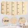 Toise en Bois pour Enfants, Règle à Mesurer Pliable avec Sac de Rangement en Toile (27x42 cm), pour Chambre d'Enfant, Décoration